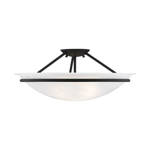 Livex Lighting Newburgh 3 - Light Semi-Flush Mount in  Black - image 1 of 1