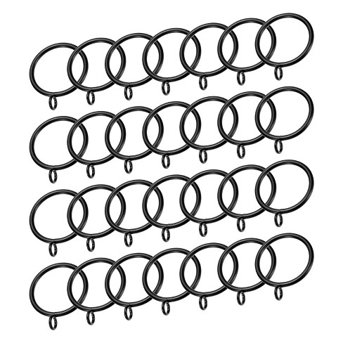 Unique Bargains Metal Electroplating Curtain Rod Accessory Curtain Ring 28 Pcs - image 1 of 4