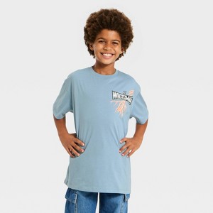 Boys' WWE Short Sleeve Wrestlemania Oversized Graphic T-Shirt - Slate Gray - 1 of 4