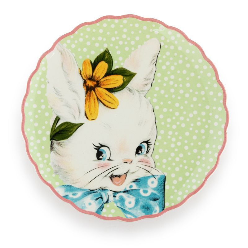 Mr. Cottontail Set of 4 Scalloped Easter Plates, 3 of 6