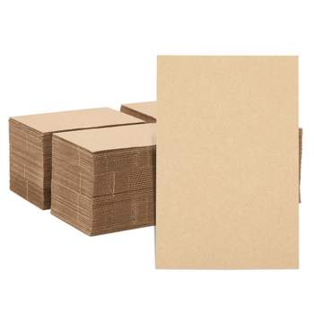 Qilery 200 Pcs Corrugated Cardboard Sheets 12 x 12 Inches Flat