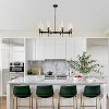 PAKOKULA 32.28 in. 8 light Black Traditional Chandelier with Cylinder Glass shade and Brass Accents for Dining Room - 4 of 4