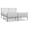vidaXL Metal Bed Frame with Headboard and Footboard Black 59.8 in.x78.7 in. - 2 of 4
