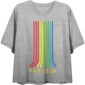 Vintage Rainbow Women's Crew Neck Short Sleeve Crop Tee - 1 of 3
