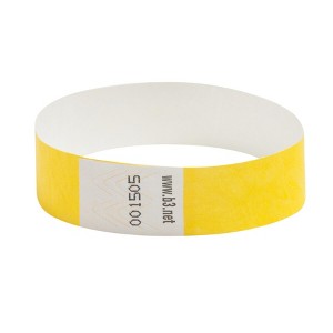 SICURIX Sequentially Numbered Security Wristbands, 3/4", Yellow Pack of 100 - 1 of 4