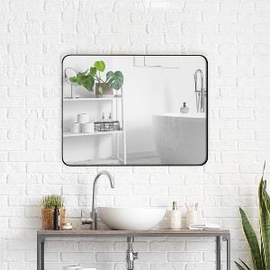 DOMETOUR Black 24x36 Inch Rectangular Wall Mirror for Bathroom, Living Room, Bedroom Decor - 1 of 4