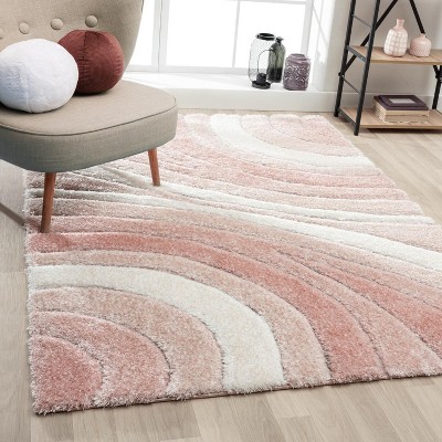 Luxe Weavers Modern Shag Geometric Indoor Area Rug