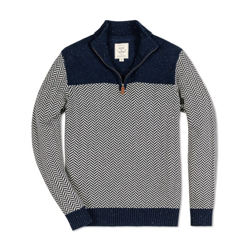 Hope & Henry Mens' Half Zip Pullover Sweater, 5 of 7