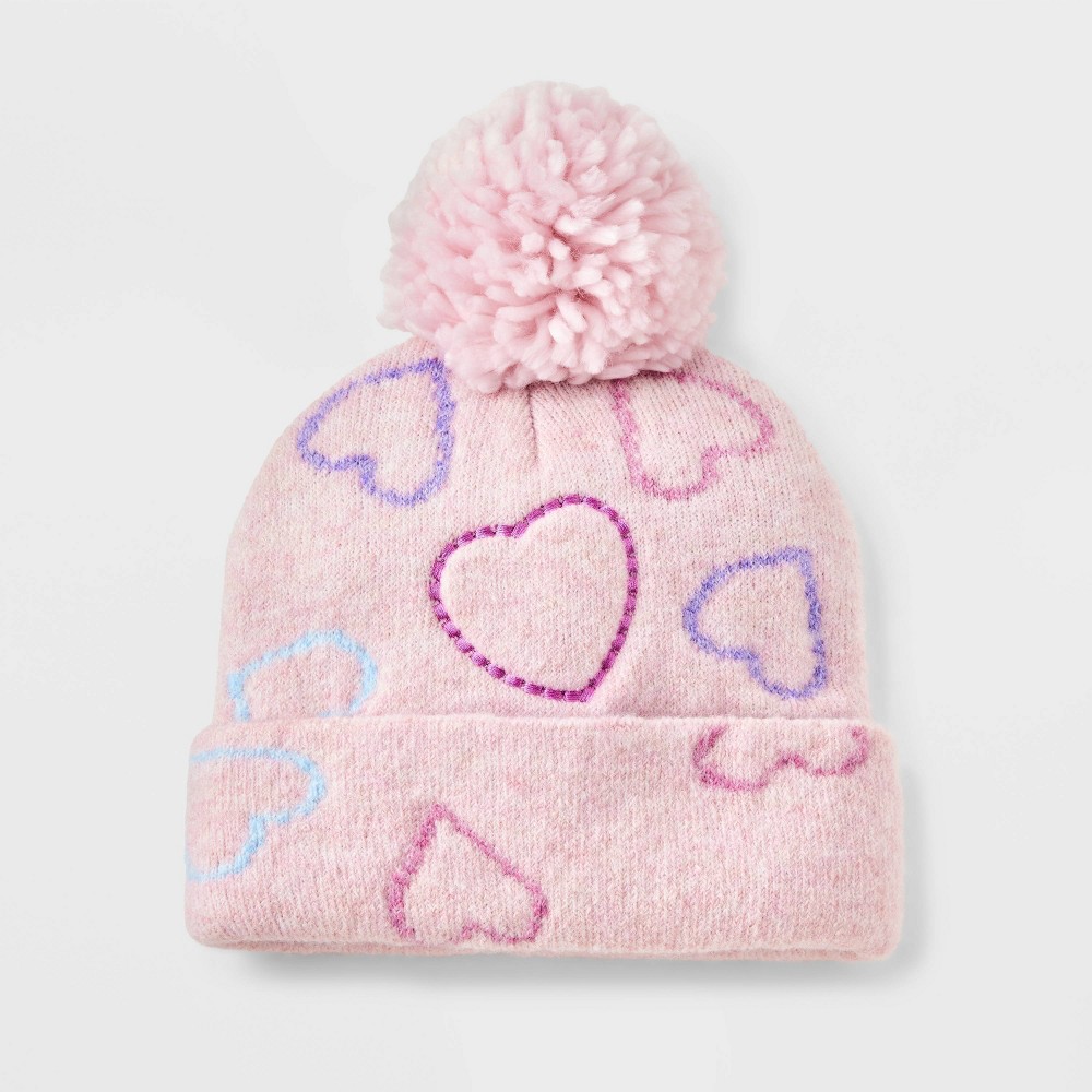 Baby Girls Heart Printed Beanies - Cat & Jack