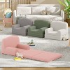 Kids Couch, 2 in 1 Comfy Toddler Couch Fold Out, Convertible Sofa to Lounger Foam Kids Chair - 3 of 4