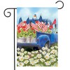 All American Truck Floral Garden Flag Patriotic Flags 18" x 12.5" Briarwood Lane - 2 of 4