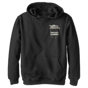 Boy's Star Wars The Mandalorian The Child Precious Cargo Pocket Pull Over Hoodie - 1 of 3