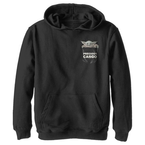 Boy's Star Wars The Mandalorian The Child Precious Cargo Pocket Pull Over Hoodie - image 1 of 3