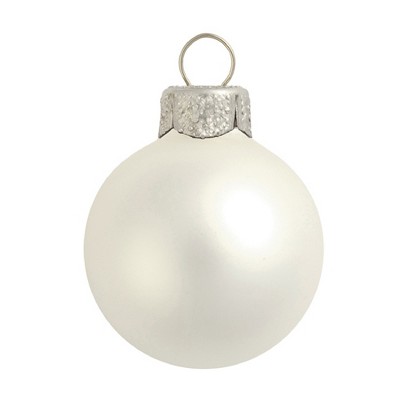 Northlight 12ct Matte Glass Ball Christmas Ornament Set 2.75" - Silver