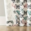 No. 918 Room Darkening Magdalena Butterfly Print Rod Pocket Curtain Panel Blue - image 3 of 4