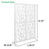 DSVIMOY Patio Privacy Screens, Privacy Screens with Free Standing, Decorative Privacy Screen for Balcony, White, 45.3"*15.8"*72" - 3 of 4