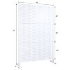 CAVINAS Patio Decorative Screen Metal Fence Privacy Screen with Rectangular Pattern for Outside and Garden, 76" H×48" W - 4 of 4