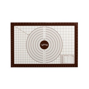 Lekue Non-Stick Silicone Pastry Mat with Measurement Markings, 24 x 16 Inches, Black - 1 of 4