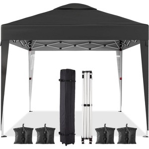 Acekool 10x10 Pop Up Canopy Tent, Commercial Instant Outdoor Shelter with Wheeled Bag & Sandbags, Sun Shade for Camping, Beach, Parties, White - 1 of 4