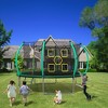 Okak 12/14FT Recreational Kids Trampoline with Enclosure Net, ASTM Approval Outdoor Trampolines with Ladder, Trampoline for Garden, Yard - 2 of 4