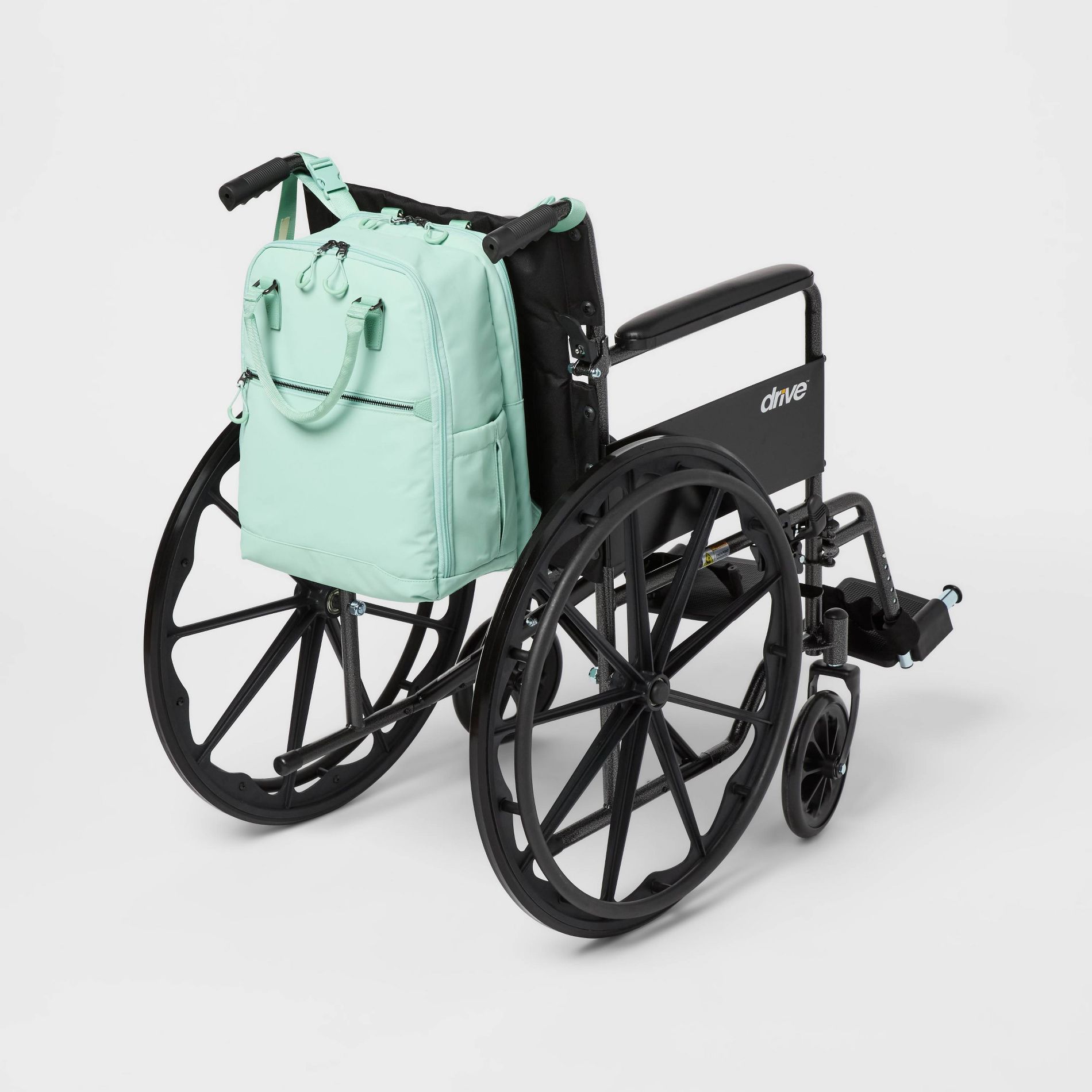 23L 16'' Adaptive Signature Commuter Backpack - Open Story™ Sage: Wheelchair Friendly
