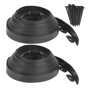 Unique Bargains Plastic Garden Edging with Spikes 2 Sets - 1 of 4