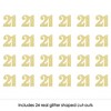 Big Dot of Happiness Gold Glitter 21 - No-Mess Real Gold Glitter Cut-Out Numbers - 21st Birthday Party Confetti - Set of 24 - 2 of 4