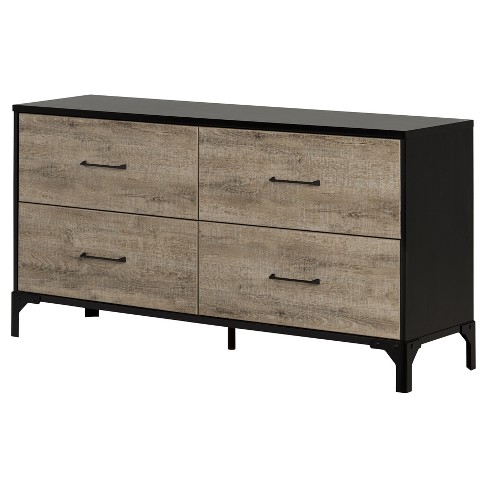 Valet Dresser Weathered Oak And Black South Shore Target