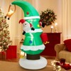 Tangkula 8 FT Inflatable Christmas Tree, Blow up Christmas Tree with Gift Boxes Santa Claus & Flying Dog - 3 of 4