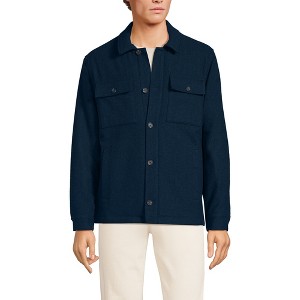 Lands' End Men's Wool Blend Shirt Jacket - 1 of 4