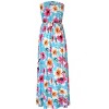 Clearlove Women Strapless Casual Loose Ruched Long Maxi Dress with Pockets - 4 of 4