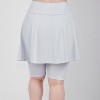 Calypsa Women's Plus Size Flared Mid-Thigh Swim Skirt With Bike Shorts - 2 of 4