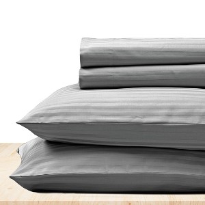 Cotton Sheets Set - Softest 400 Thread Count Bed Sheets, 100% Cotton Sateen, Cooling, Deep Pocket by California Design Den - 1 of 4