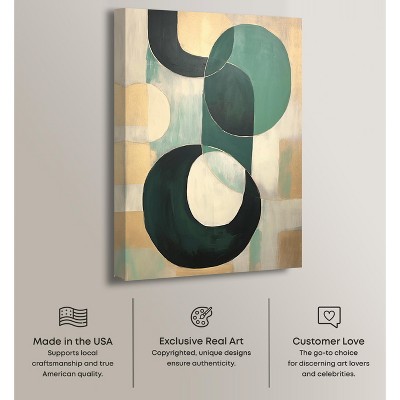 Jade Bracelet Abstract Shapes Gallery Wrapped Canvas Wall Art, 24" x 36"