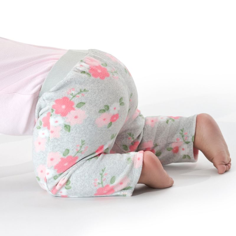Gerber Baby Girls' Microfleece Pants, 4-Pack, 2 of 10