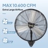 ROVSUN 30 Inch Industrial Wall Mounted Fan, Max 10600 CFM High Velocity Wall Mount Fan w/ 3 Speed Settings, Aluminum Blade & Dual Ball Bearing Motor - 2 of 4