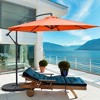Costway  10 FT Patio Offset Umbrella w/8 Ribs Cross Base Tilt - 2 of 4