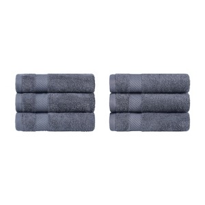 Modern Solid Classic Premium Luxury Cotton 6 Piece Hand Towel Set by Blue Nile Mills - 1 of 4