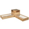 Whisen Twin Size L-shaped Platform Bed with Trundle and Drawers Linked with built-in Desk - 4 of 4