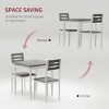 Dining Table Set for 2, 3 Piece Dining Table and Chairs Set of 2, Dining Table Set with Spiral Table Legs - 3 of 4