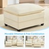 Mjkone 118''U-Shaped Modular Sectional Sofa,Chenille 5-Seat Cloud Sleeper Deep Seat Couch with Ottomans and Thickened Cushion - 2 of 4
