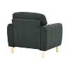 Serta Dublin Chair Charcoal: Upholstered Armchair, Polyester, Wood Legs, High-Density Foam - 2 of 4