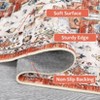 Machine Washable Vintage Rug for Living Room, Soft Low Pile Floral Carpet, Non Slip Area Rug for Bedroom Dining Room - 4 of 4