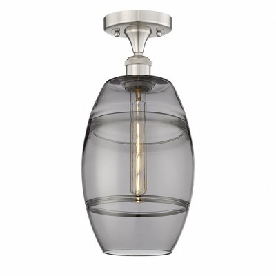 Vaz - 1 Light Semi-Flush Mount In Industrial Style-10 Inches Tall and 8 Inches Wide