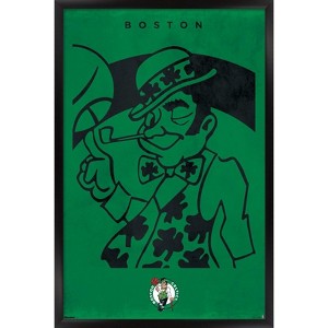 Trends International NBA Boston Celtics - Logo 25 Framed Wall Poster Prints - 1 of 4