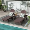 WestinTrends Malibu 3 Piece Poly Reclining Chaise Lounge With Wheels - 2 of 4