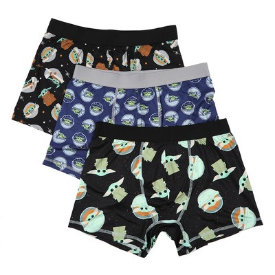 Naruto Anime Cartoon Mens 3-Pack Boxer Briefs Set, Black, Small