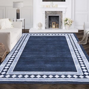 Washable Runner Rug Non-Slip Low-Pile Carpet Stain Resistant Non-Shedding Indoor Mat for Hallway Kitchen Entryway Laundry Bedside - 1 of 4