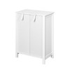 Bathroom Floor Storage Cabinet with Double Door Adjustable Shelf, White - 3 of 4