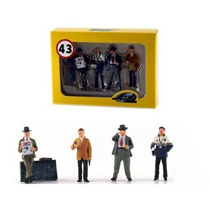 "Four Team Managers" Set of 4 Figurines for 1/43 Diecast Model Cars by LeMans Miniatures - 1 of 3